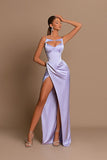 Suzhoufashion Amazing Lilac Sleeveless Evening Prom Dresses Mermaid Split Long Online