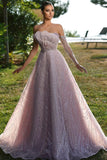 Suzhoufashion Amazing Long Sleeve Prom Dress With Ruffles Off-the-Shoulder