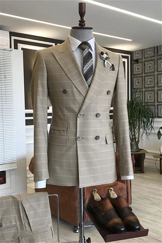 Suzhoufashion Austin White Three Piecess Simple Prom Men Suits