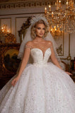 Suzhoufashion Beautiful Sweetheart Sleeveless Ball Gown Wedding Dress With Glitter Off-the-shoulder