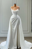 Suzhoufashion Beautiful White Spaghetti Straps Wedding Dresses With Beads Long A-line