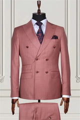 Suzhoufashion Best Fitted Double Breasted Peaked Lapel Men Suits