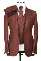 Suzhoufashion Bladen Black Striped Double Breasted Men Suits