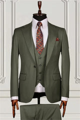 Suzhoufashion Brown Close Fitting Peaked Lapel Business Suits