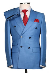 Suzhoufashion Brutus Red Double Breasted Prom Men Suits