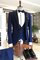 Suzhoufashion Classic Blue Single Breasted Wedding Men Suits