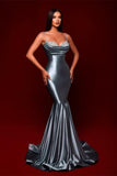 Suzhoufashion Classy Long Glitter Mermaid Spaghetti Straps Evening dresses