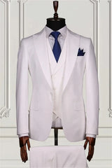 Suzhoufashion Dark Blue Striped Double Breasted Bespoke Men Suits
