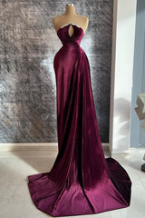 Suzhoufashion Designer Long Velvet Sequined Prom Dress With Train Long Sleeves