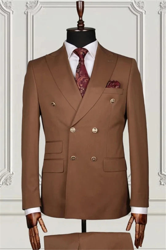 Suzhoufashion Double Breasted Close Fitting Formal Men Suits