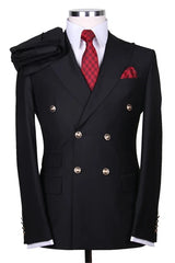 Suzhoufashion Eleazer Gray Double Breasted Slim Fit Men Suits