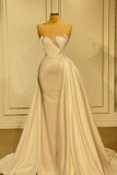 Suzhoufashion Elegant Mermaid Wedding Dresses With Lace Long White Glitter Sleeveless