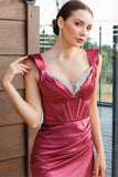 Suzhoufashion Fabulous Mermaid Rose Straps Sleeveless Evening Dresses With Split