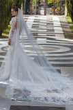 Suzhoufashion Fabulous V-Neck Mermaid Bridal Dresses Appliques Long SleevesWith Lace Appliques
