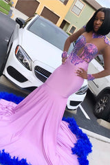 Suzhoufashion Glamorous Lace Satin Prom Dress With Long Sleeves Long Mermaid