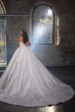 Suzhoufashion Glamorous Long A-line Straps Satin Appiques Wedding Dresses With Lace
