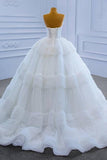 Suzhoufashion Gorgeous Princess Long White Wedding Dresses A-line Sleeveless