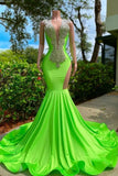 Suzhoufashion Gorgeous Sequined V-neck Sleeveless Stretch Satin Mermaid Prom Dresses with Appliques
