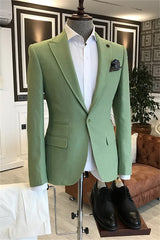 Suzhoufashion Julian Khaki Plaid Double Breasted Prom Men Suits