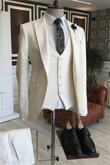 Suzhoufashion Justin Green Corduroy Double Breasted Peaked Lapel Prom Men Suits