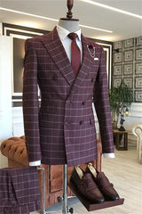 Suzhoufashion Luke Classic Red Three Piecess Prom Men Suits