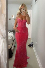 Suzhoufashion Mermaid Sweetheart Red Long Prom Dress With Beading Formal Evening Gown