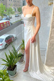 Suzhoufashion Modern Ivory Sweetheart Mermaid Evening Prom Dresses with high split