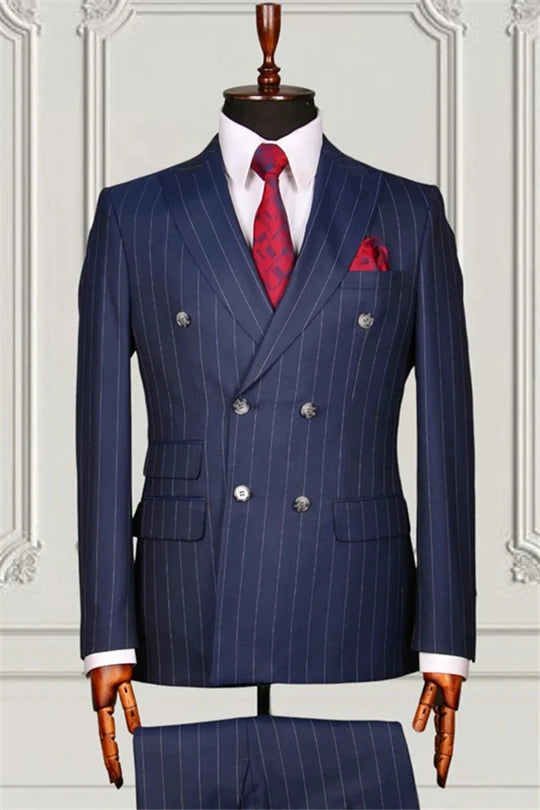 Suzhoufashion Navy Two Pieces Best Fitted Prom Men Suits