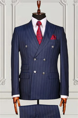 Suzhoufashion Navy Two Pieces Best Fitted Prom Men Suits