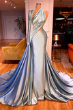 Suzhoufashion New Arrival One Shoulder Long Sleeves Mermaid Evening Prom Dresses With Beads