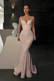 Suzhoufashion New Arrival Spaghetti-Straps Sequins Evening Prom Dresses Mermaid Sleeveless
