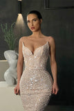 Suzhoufashion New Arrival Spaghetti-Straps Sequins Mermaid Evening Dress Long On Sale