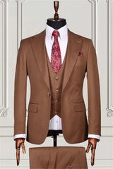 Suzhoufashion Newest Gray Double Breasted Striped Men Suits
