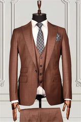 Suzhoufashion Newest Sky Blue Three Pieces Best Fitted Prom Men Suits