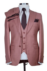 Suzhoufashion Peaked Lapel Bespoke Wedding Men Suits