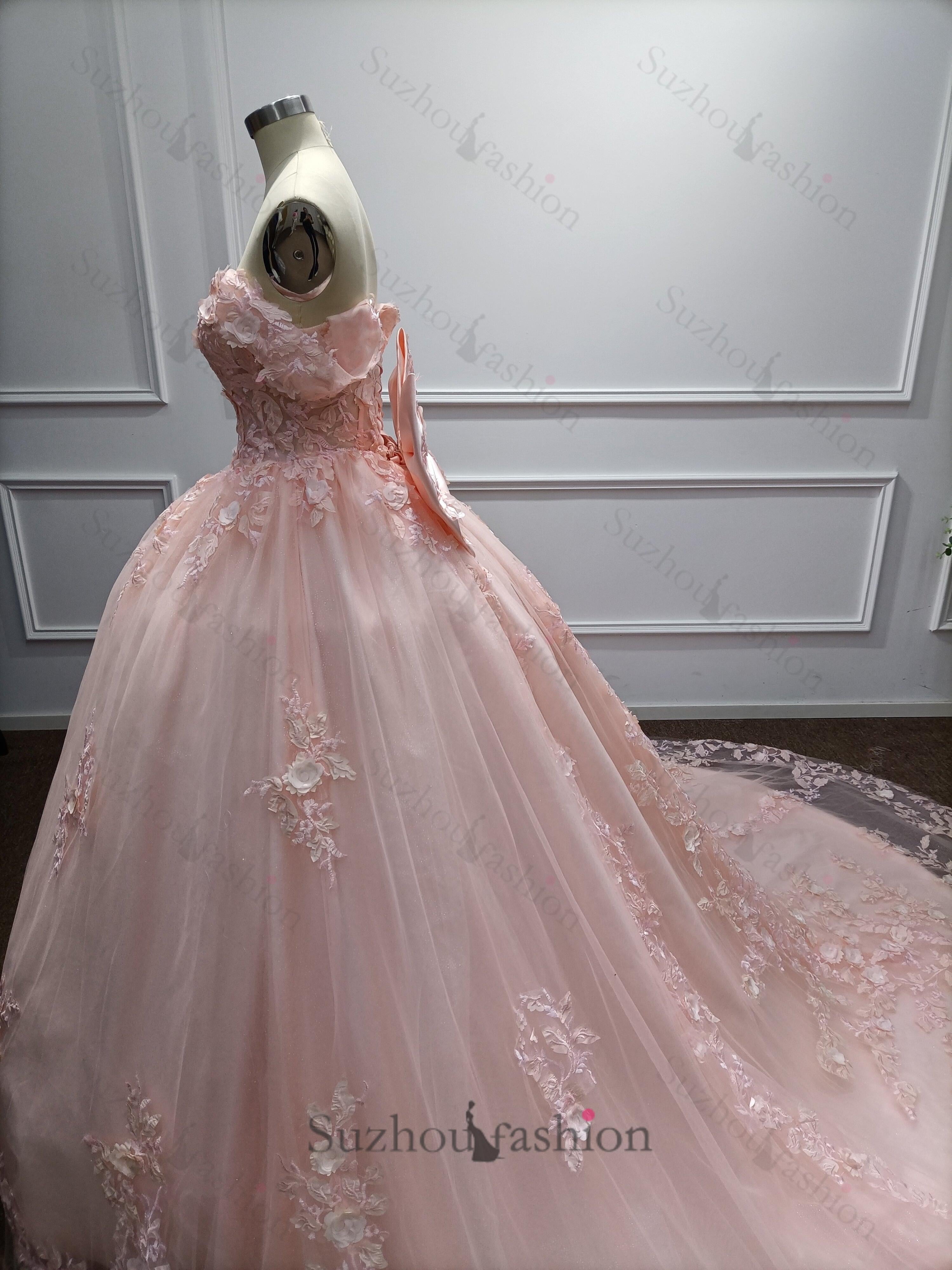 sweet 16 pink dress Suzhoufashion Women Pink Quinceanera Dress Lace Appliques Ball Gown Off the Shoulder Sweet 16 Dress