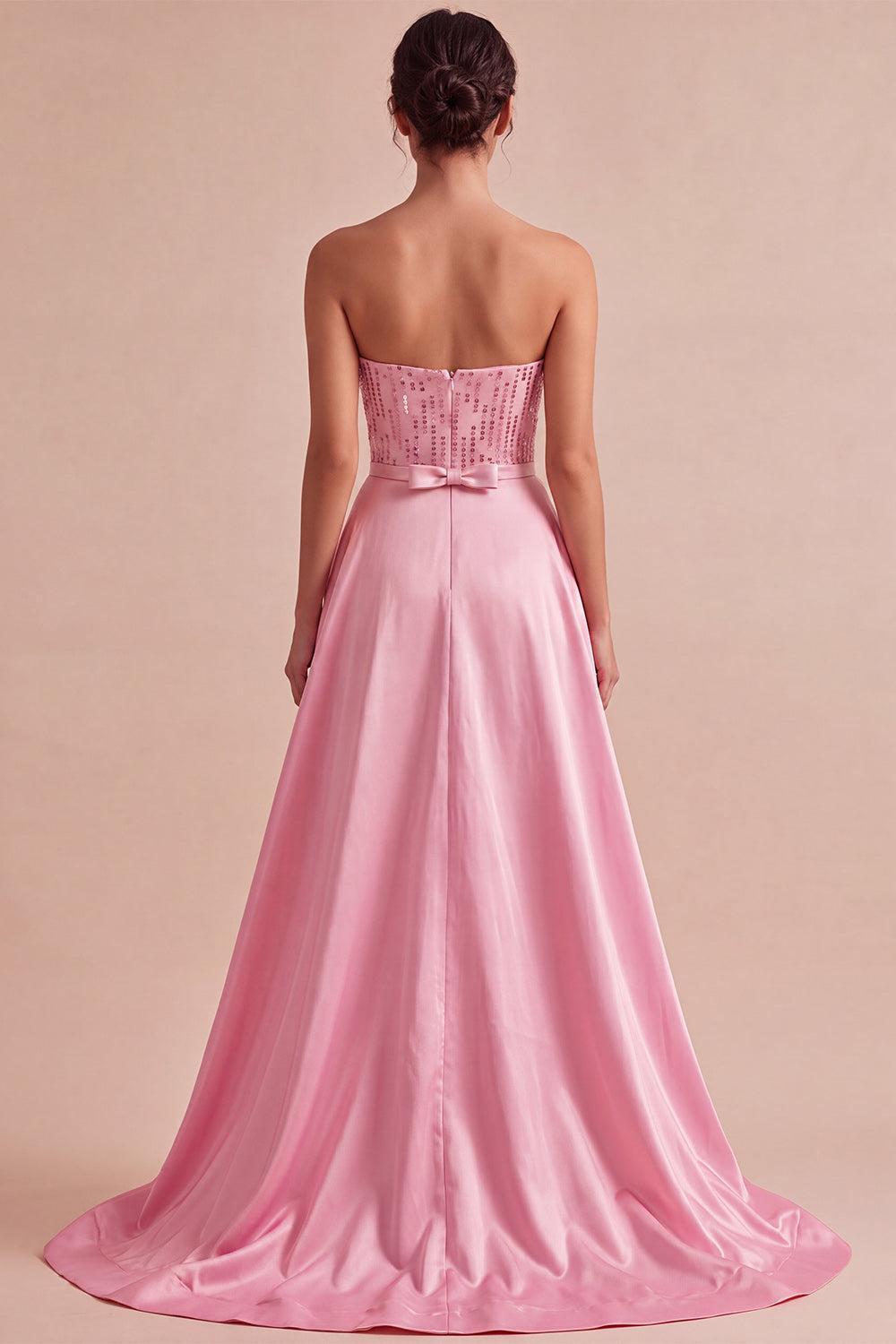 Suzhoufashion Pink Sequin Short Tight Homecoming Dress with Cape