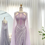 Suzhoufashion Pretty Lilac Scoop Mermaid Evening Dress Split With Beadings Ruffle