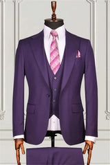 Suzhoufashion Purple Three Pieces Prom Men Suits
