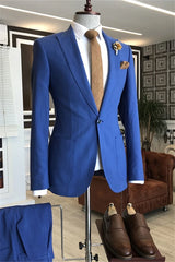 Suzhoufashion Royal Blue Single Breasted Prom Suits