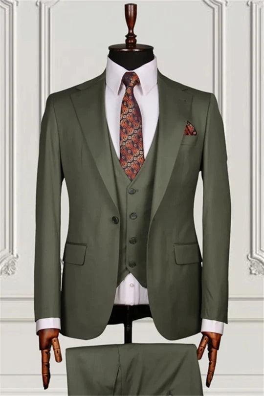 Suzhoufashion Sage Close Fitting Peaked Lapel Business Suits