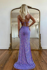 Suzhoufashion Sequin Prom Party Dress With Open Back And Long Silhouette Formal Evening Gown
