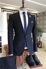 Suzhoufashion Trendy Royal Blue Peaked Lapel One Button Prom Suits For Boy