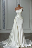 Suzhoufashion Vintage Sleeveless Wedding Dresses With Beads Long White One Shoulder