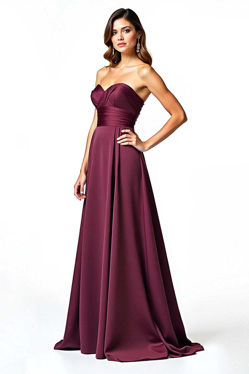 flower girl dress burgundy Burgundy 3D Beaded Lace Flower Tulle Off Shoulder Wedding Flower Girl Dress 7T main image 0