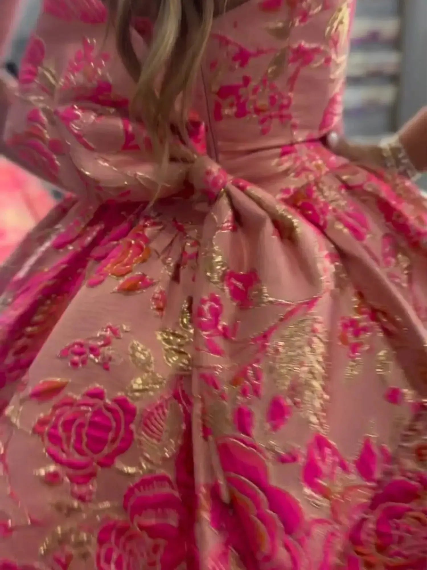 Sweetheart Floral Brocade A-Line Homecoming Dresses Mini Cocktail Dresses