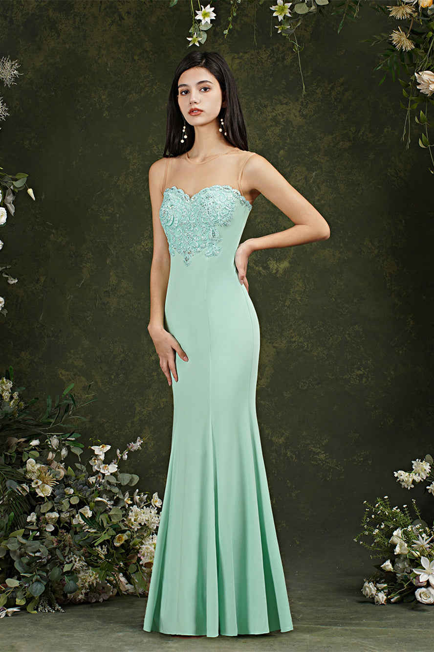 Sweetheart Floral Lace Tulle Mermaid Long Formal Dress