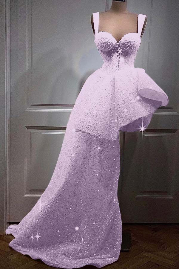 Sweetheart High Low Homecoming Dress A Line Short Evening Formal Dress With Sequins