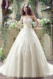 Sweetheart Lace Ball Gown Wedding Dress Tulle Lace-Up Bridal Gown CPS241