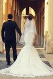 Sweetheart White Lace Sexy Mermaid Bridal Gown Latest Sweep Train Lace-Up Plus Size Wedding Dresses